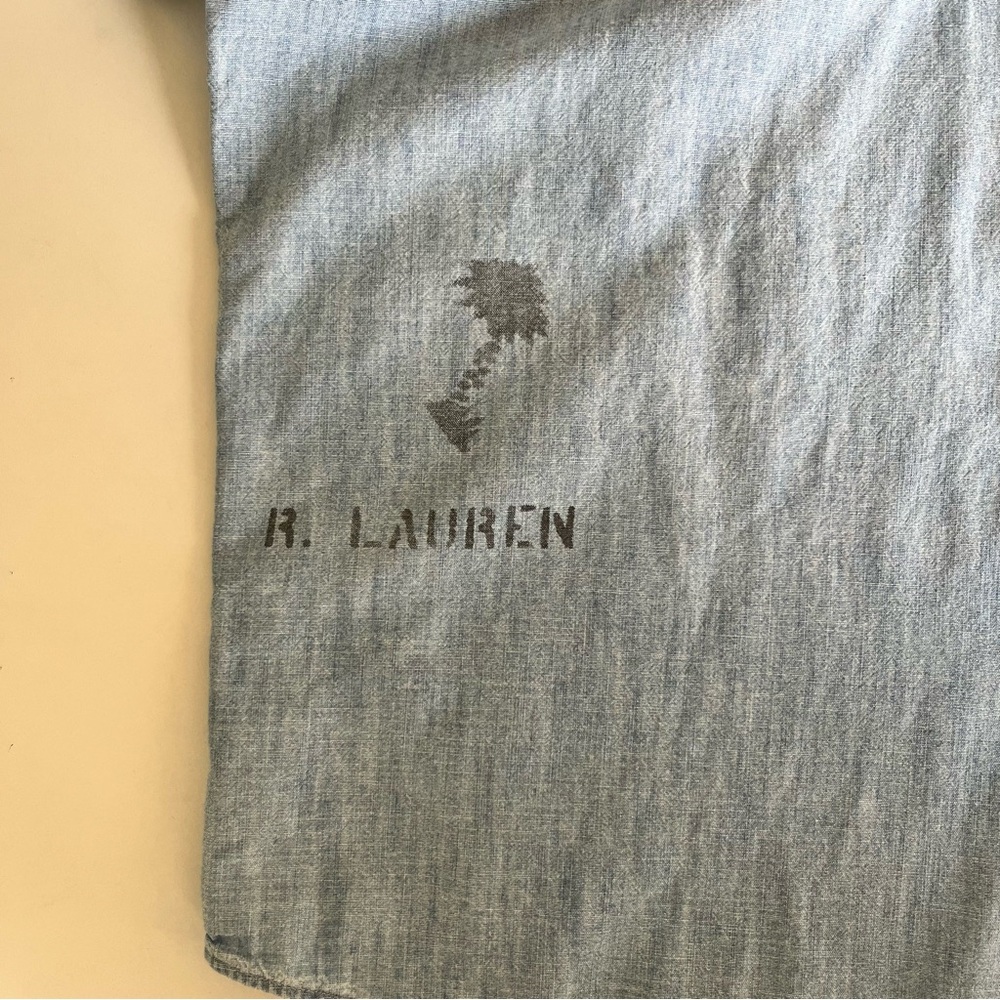 Polo Ralph Lauren Nautical Marine Chambray Work Shirt Size XL - Picture 10 of 15